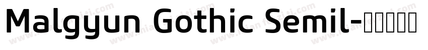 Malgyun Gothic Semil字体转换